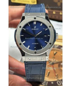 Hublot Super Clone Classic Fusion Titanium Blue Dial 42MM Watch