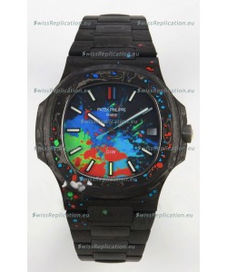 Patek Philippe Nautilus 5711 DiW Motley Carbon Dial 1:1 Mirror Swiss Replica Watch