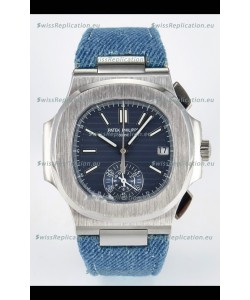 Patek Philippe Nautilus 5980/60G-001 Blue Dial Fabric Strap