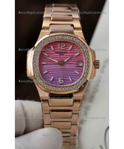 Patek Philippe 7010G Gradient Purple and Pink Dial Swiss Quartz Replica Watch