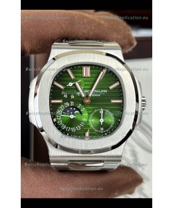 Patek Philippe Nautilus 5740 Perpetual Calendar Stainless Steel Green Dial Swiss Replica Watch