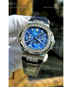 Patek Philippe Nautilus 5740 Perpetual Calendar Stainless Steel Purple Dial Swiss Replica Watch