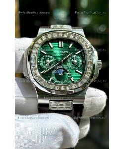 Patek Philippe Nautilus 5740 Perpetual Calendar Stainless Steel Green Dial Swiss Replica Watch