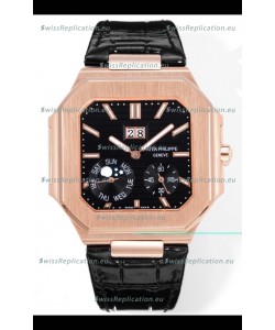 Patek Philippe Cubitus 5822 Rose Gold Casing Black Dial Swiss Replica Watch