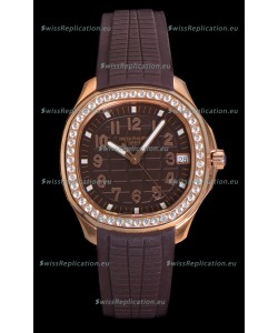Patek Philippe Super Clone Aquanaut Rose Gold Brown Dial 38.5MM Watch 
