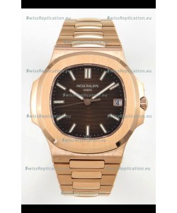 Patek Philippe Super Clone Nautilus 5711/1R-001 in Rose Gold Brown Dial