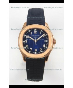 Patek Philippe Super Clone Aquanaut 5167 SC324 Movement 904L Rose Gold Blue Dial Watch 