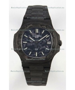 Patek Philippe Nautilus 5711 DiW Blue Carbon Dial 1:1 Mirror Swiss Replica Watch