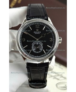 Rolex 1908 Perpetual Swiss Movement Replica Watch in Steel Casing Black Dial 