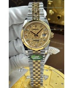 Rolex Datejust Super Clone Cal.3235 Brown Computer Dial 2 Tone Yellow Gold Casing Watch 36MM