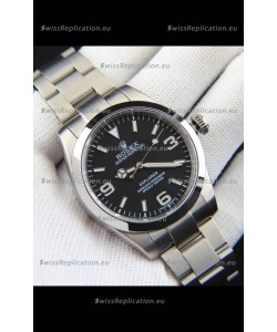 Rolex Explorer I Japanese Movement Replica Watch in Stainless Steel Black Dial 39MM