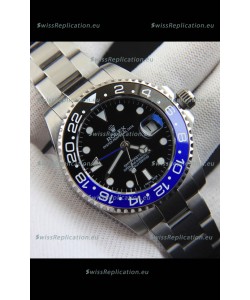 Rolex GMT Masters II Japanese Movement Replica Watch Steel Case Black Dial