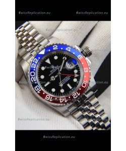 Rolex GMT Masters II Japanese Movement Replica Watch Steel Case Black Dial