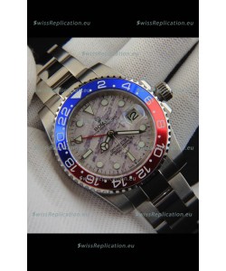 Rolex GMT Masters II Japanese Movement Replica Watch Steel Case Meteorite Pattern Dial