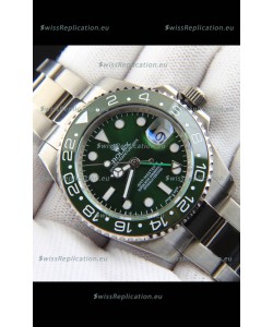Rolex GMT Masters II Japanese Movement Replica Watch Steel Case Green Dial