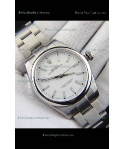 Rolex Oyster Perpetual Japanese Movement Replica Watch 39MM - White Dial