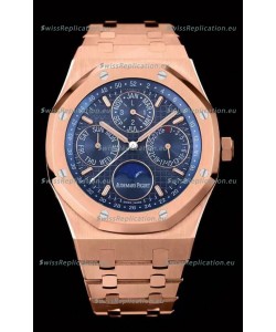 Audemars Piguet Royal Oak Perpetual Calendar Swiss Replica 904L Steel in Rose Gold Casing