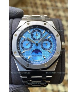 Audemars Piguet Royal Oak Perpetual Calendar Swiss Replica 904L Steel in Blue Dial