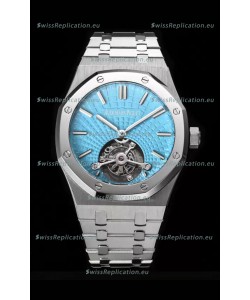 Audemars Piguet Royal Oak Tourbillon 41mm in 904L Casing - Tiffany Blue Tapisserie Dial 1:1 Ultimate Replica