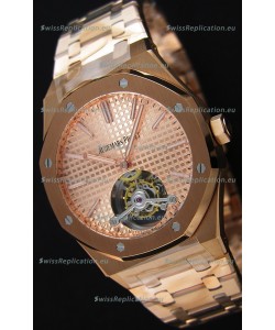 Audemars Piguet Royal Oak Tourbillon 41mm Extra-Thin Pink Gold Dial Watch 