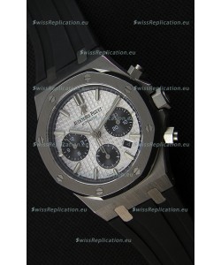 Audemars Piguet Royal Oak Chronograph White Dial Rubber Strap Swiss Replica Watch 