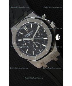 Audemars Piguet Royal Oak Chronograph Black Dial Rubber Strap Swiss Replica Watch 
