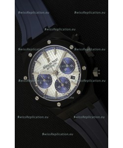Audemars Piguet Royal Oak Chronograph Silver Toned Dial Blue Subdials Swiss Replica Watch
