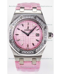 Audemars Piguet Royal Oak 33MM 904L Steel Quartz Pink Dial Swiss Replica Watch 