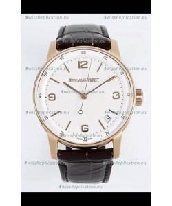 Audemars Piguet CODE 11.59 15210R Swiss Replica Watch in Rose Gold White Dial 41MM
