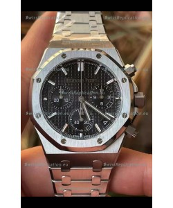 Audemars Piguet Royal Oak Chronograph 1:1 Mirror Replica - 904L Steel in Black Dial 41MM