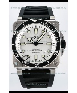 Bell & Ross BR03-92 Diver Stainless Steel - White Dial Swiss Replica Watch 1:1 Mirror Replica