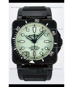 Bell & Ross BR03-92 Divers Edition PVD Coated 1:1 Mirror Replica Green Dial