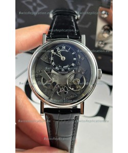 Breguet Tradition 7057BR/R9/9W6 Steel Casing Single Tourbillon Swiss Replica Black Strap Watch