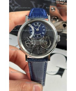 Breguet Tradition 7057BR/R9/9W6 Steel Casing Single Tourbillon Swiss Replica Blue Strap Watch