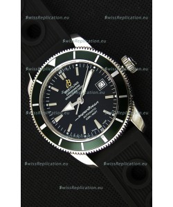 Breitling SuperOcean Heritage II B20 42MM Black Dial Green Bezel Swiss Replica Watch - 1:1 Mirror Edition