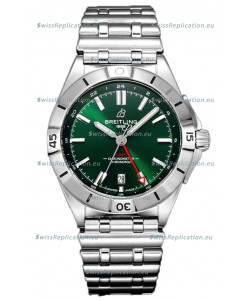 Breitling Chronomat Automatic GMT 40 Green Dial 1:1 Mirror Swiss Replica Watch 