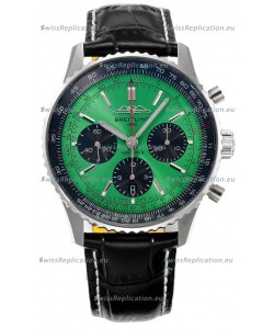 Breitling Navitimer B01 Chronograph 43 Green Dial - 904L Steel Casing 1:1 Mirror Swiss Replica