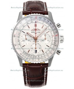 Breitling Navitimer B01 Chronograph 43 White Dial - 904L Steel Casing 1:1 Mirror Swiss Replica
