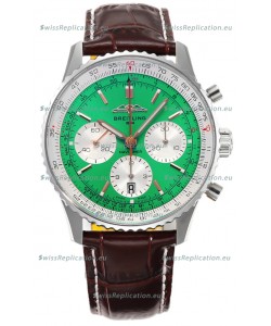 Breitling Navitimer B01 Chronograph 43 Green Dial - 904L Steel Casing 1:1 Mirror Swiss Replica