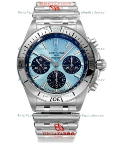 Breitling Chronomat B01 42 Edition Swiss 904L Steel Casing Light Blue Dial 1:1 Mirror Replica Watch