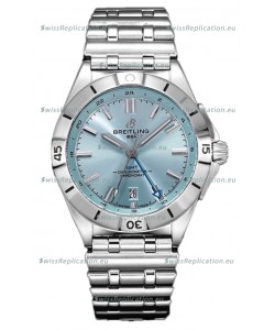 Breitling Chronomat Automatic GMT 40 Light Blue Dial 1:1 Mirror Swiss Replica Watch 