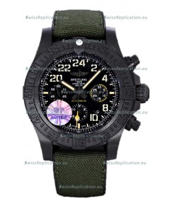Breitling Avenger Hurricane Chronograph Black Dial Khaki Nylon - DLC Coating Swiss Replica Watch