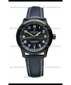 Breitling Navitimer Aviator 8 Automatic 41 Black Dial Blue Strap 1:1 Mirror Swiss Replica Watch 