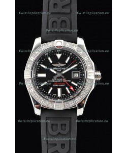 Breitling Avenger II Steel GMT Swiss Watch 1:1 Ultimate Edition - Black Dial