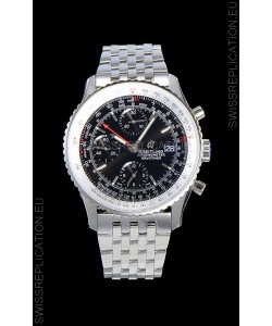 Breitling Navitimer 1 Chronograph 41MM Swiss Watch Black Dial in 904L Steel - Steel Strap