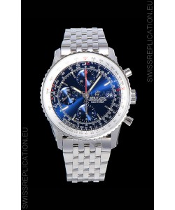 Breitling Navitimer 1 Chronograph 41MM Swiss Watch Blue Dial in 904L Steel - Steel Strap