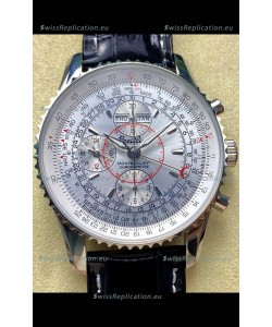Breitling Montbrilliant Superclone Replica Watch in White Dial - 904L Steel Case