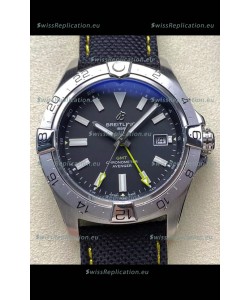 Breitling Avenger GMT Automatic 44 Swiss 1:1 Super Clone Replica Watch - Black Dial 