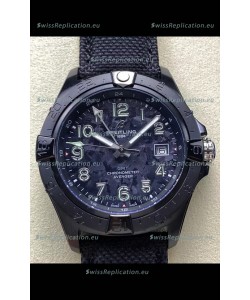 Breitling Avenger Automatic 44 Swiss 1:1 Super Clone Replica Watch - Carbon Dial 