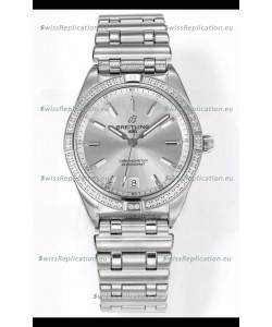 Breitling Chronomat 36MM Stainless Steel Casing 1:1 Mirror Replica Watch Steel Dial